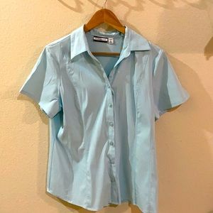 Croft & Barrow powder Blue Button Up Blouse